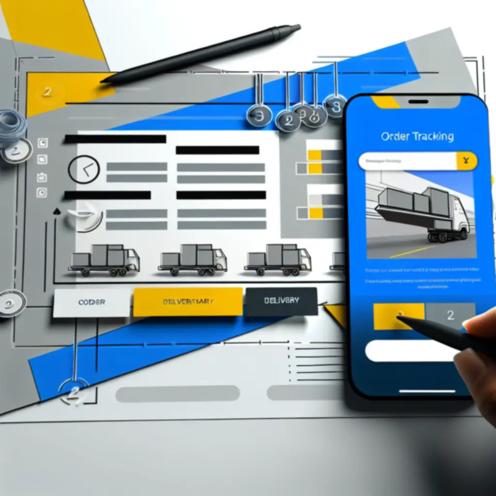 Podgląd panelu śledzenia przesyłki z etapami realizacji zamówienia