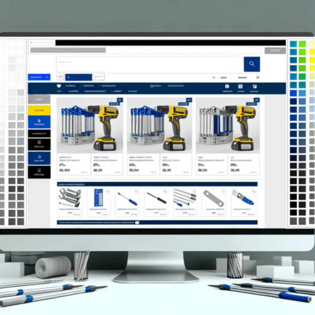 Interfejs zaawansowanych filtrów produktów HomeToolsPL w widoku desktopowym z kategoriami, ceną i parametrami technicznymi.