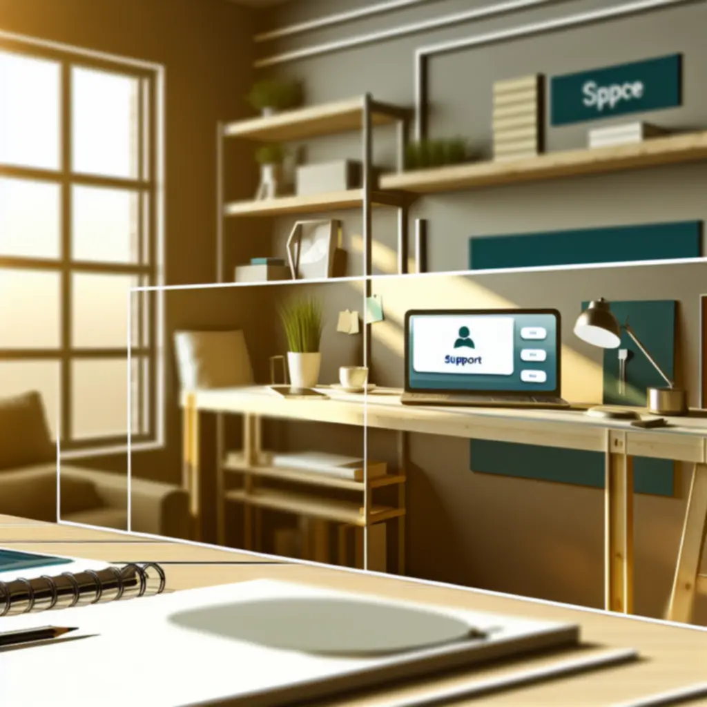 Nowoczesne stanowisko pracy z narzędziami HomeToolsPL i otwartym panelem czatu wsparcia