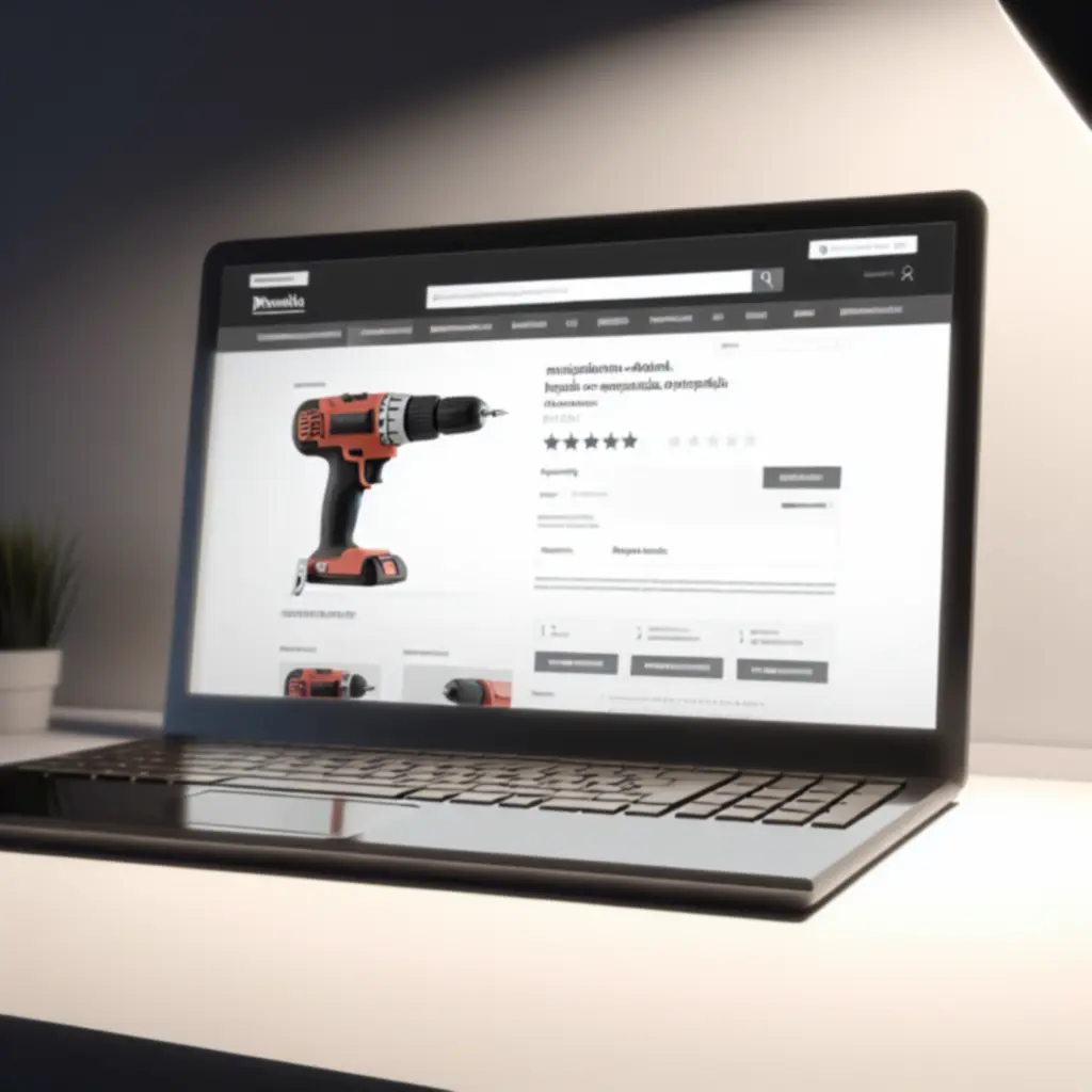 Widok szczegółowej karty produktu narzędzia z parametrami technicznymi